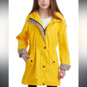 Urban republic Yellow Rain Jacket with Striped Lining